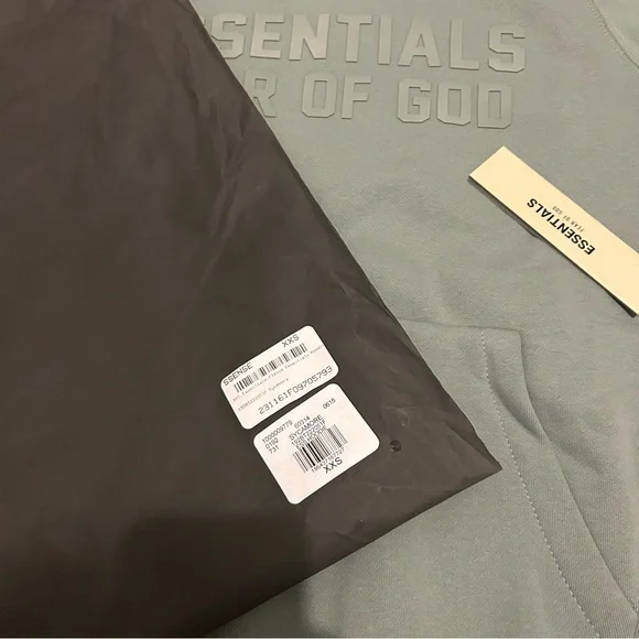 Essentials Pullover Hoodie in Dusty Blue-Grey - Picture 3 of 5